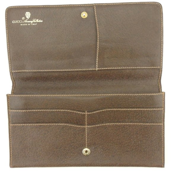GUCCI Long Wallet GG Pattern Beige PVC ~ Leather Auth USED P784 - Picture 3 of 5